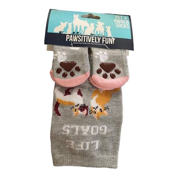NWT Girl Doggie +Owner Matching Set Socks Pink Cute Fall Fun Animal Socks - Picture 2 of 3